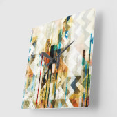 Urban Chevron II Quadratische Wanduhr (Winkel)