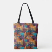 Urban Chic Personalisiert Tote Bag mit Initialen Tasche (Rückseite)