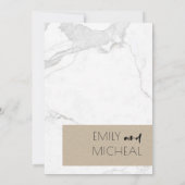 URBAN CHIC RUSTIC KRAFT MARBLE VOW RENEWITE INVITE DANKESKARTE (Rückseite)