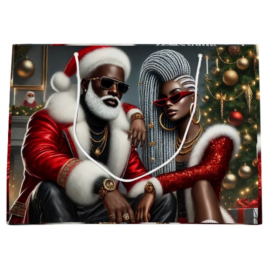 Urban Chic Santa Große Geschenktüte (Vorderseite)