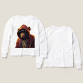 Urban Chimp – Cool Chimpanzee with Hoodie and Gold (Design Vorderseite & Rückseite)