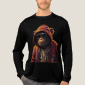 Urban Chimp – Cool Chimpanzee with Hoodie and Gold Tri-Blend Shirt (Vorderseite)