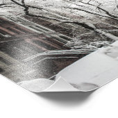 Urban Christmas Snow in Brooklyn NY Fotodruck (Ecke)