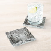 Urban Christmas Snow in Brooklyn NY Glasuntersetzer (Schrägansicht)