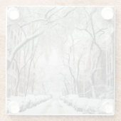 Urban Christmas Snow in Brooklyn NY Glasuntersetzer (Rückseite)