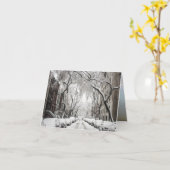 Urban Christmas Snow in Brooklyn NY Karte (Gelbe Blume)