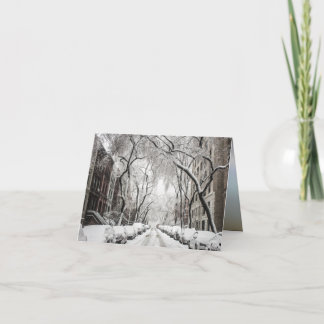 Urban Christmas Snow in Brooklyn NY Karte