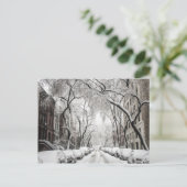 Urban Christmas Snow in Brooklyn NY Postkarte (Stehend Vorderseite)