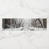 Urban Christmas Snow in Brooklyn NY Wasserflaschenetikett (Einzelnes Label)