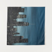 URBAN CITY DURING NIGHTTIME WANDTEPPICH (Vorderseite (Horizontal))