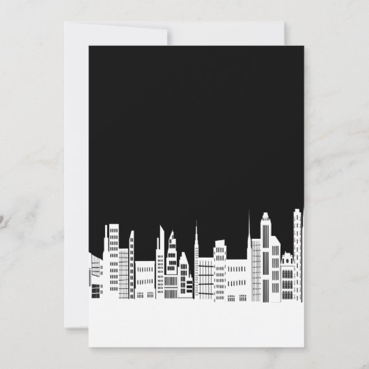 Urban City Junggeselinnen-Abschied lädt ein Einladung (Rückseite)