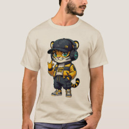 Urban Claw Tiger Cub | Coole Streetwear-DJ-Katze m T-Shirt