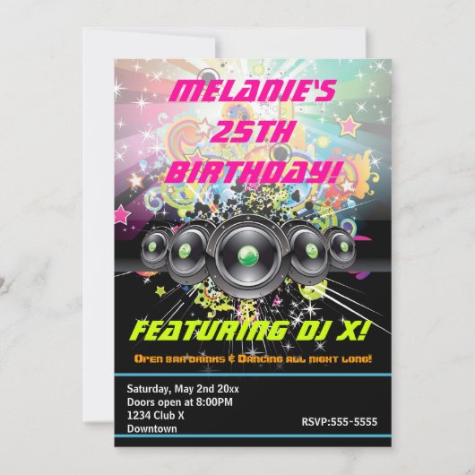 Urban Club Hip Hop Dancing Party Einladung (Vorderseite)