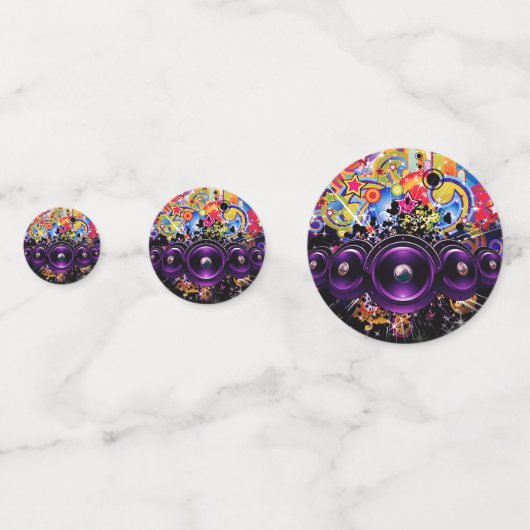 Urban Club Hip Hop DJ Dancing Dance Music Party Konfetti (Vorderseiten)