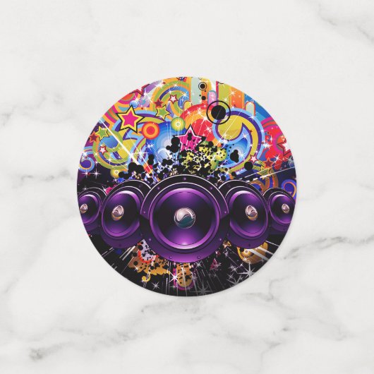 Urban Club Hip Hop DJ Dancing Dance Music Party Konfetti (Klein Vorderseite)