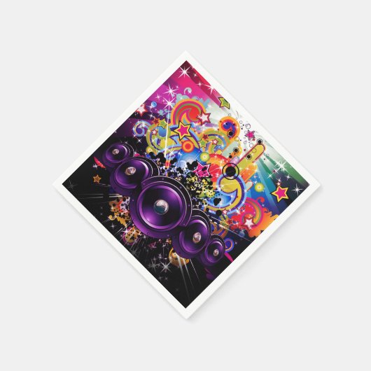 Urban Club Hip Hop DJ Dancing Dance Party Serviette (Ecke)