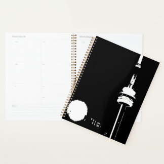 Urban CN Tower bei Nacht Notizbuch Planer