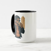 Urban Coffee Vibes - Chill Streetwear & Lifestyle Tasse (Vorderseite Links)