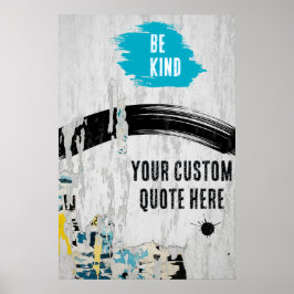 Urban Collage Torn Paper mit Anführungszeichen Poster