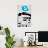 Urban Collage Torn Paper mit Anführungszeichen Poster (Heimbüro)