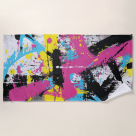Urban Color Splash Abstract Street Art Strandtuch