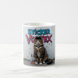 Urban Cool Cat Graffiti Tasse - Street Style Cat A