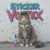Urban Cool Cat Vinyl Sticker Graffiti Street Style (Vorderseite)