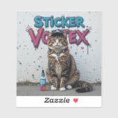 Urban Cool Cat Vinyl Sticker Graffiti Street Style (Blatt)