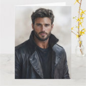 Urban Cool Portrait Card Karte (Gelbe Blume)