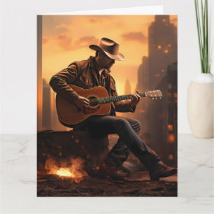 Urban Cowboy Happy Birthday GREETING CARD Karte
