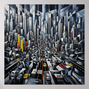 Urban Cubism Poster
