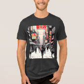 Urban Cyberpunk Vibes - Japanische Street Art Tri-Blend Shirt (Vorderseite)