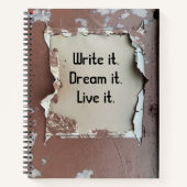 Urban Decay Theme - Grungy Paint Spiral Notebook Notizblock (Vorderseite)