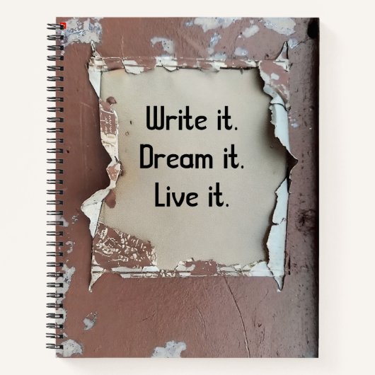 Urban Decay Theme - Grungy Paint Spiral Notebook Notizblock (Vorderseite)