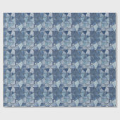 Urban Denim: Distressed Patchwork-Design Geschenkpapier (Flach)