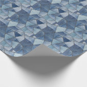 Urban Denim: Distressed Patchwork-Design Geschenkpapier (Ecke)