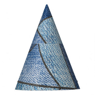 Urban Denim: Distressed Patchwork-Design Partyhütchen