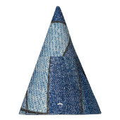 Urban Denim: Distressed Patchwork-Design Partyhütchen (Rechts)