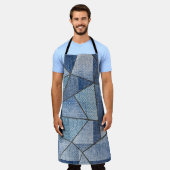Urban Denim: Distressed Patchwork-Design Schürze (Getragen)