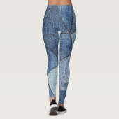 Urban Denim: gestörtes Patchwork-Design Leggings (Rückseite)