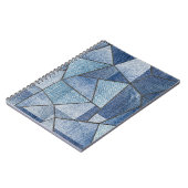 Urban Denim: gestörtes Patchwork-Design Notizblock (Linke Seite)