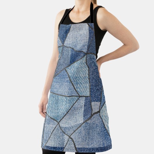 Urban Denim: gestörtes Patchwork-Design Schürze (InSitu)