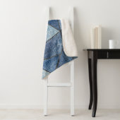 Urban Denim: gestörtes Patchwork-Design Sherpadecke (Beispiel)
