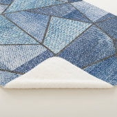 Urban Denim: gestörtes Patchwork-Design Sherpadecke (3/4)