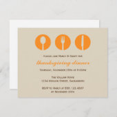 Urban Dinner Party Orangensaft Erntedank Einladung (Vorne/Hinten)