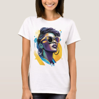 Urban Diva - Bold Vector Portrait von Retro Glamou T-Shirt