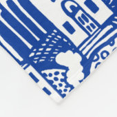 Urban Dream - Navy Blue und White Fleecedecke (Ecke)