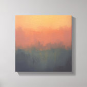 Urban Dreamscape at Sunset - Abstraktes Stadtbild Leinwanddruck (Vorderseite)