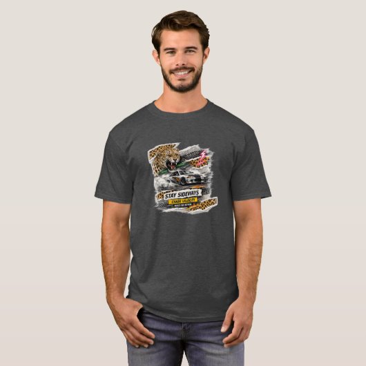 Urban Drift Leopard Collage-Kunst T-Shirt (Vorne ganz)