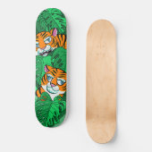 Urban Dschungel Tiger Kinderskateboard Skateboard (Vorderseite)